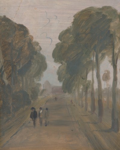 Avenue with Figures by Unbekannt Unbekannt